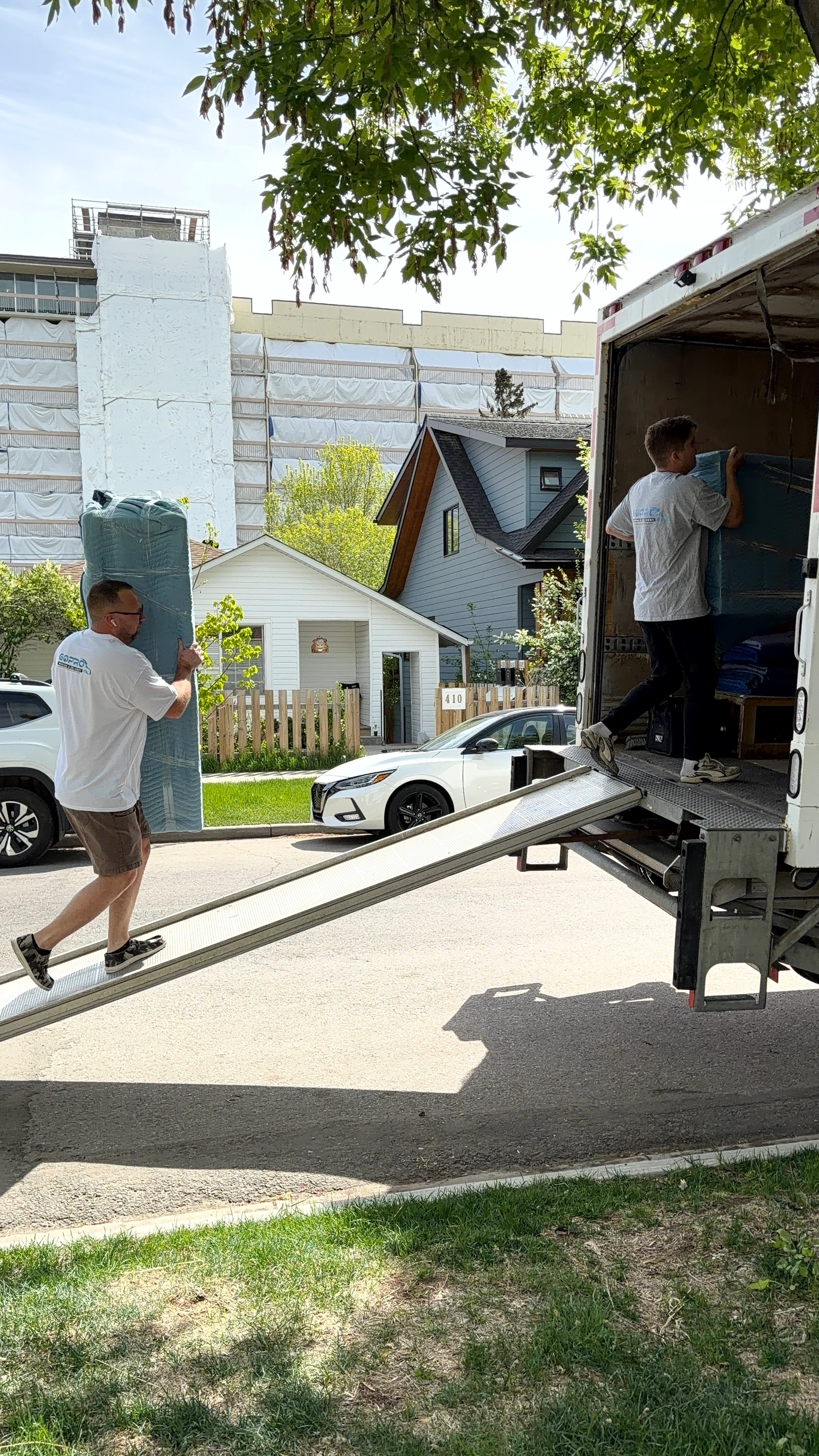 Loaded Best Calgary Movers truck ready to depart